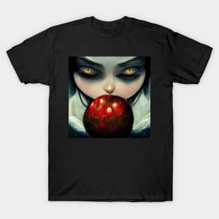 Princess taking the first bite of the poison apple. T-Shirt